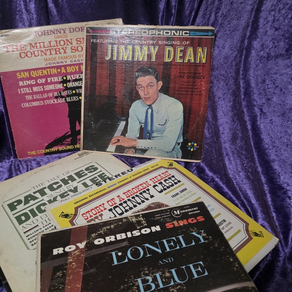 Vintage Country Western Vinyl LP Lot Jimmy Dean Roy Orbison Dickey Lee 5